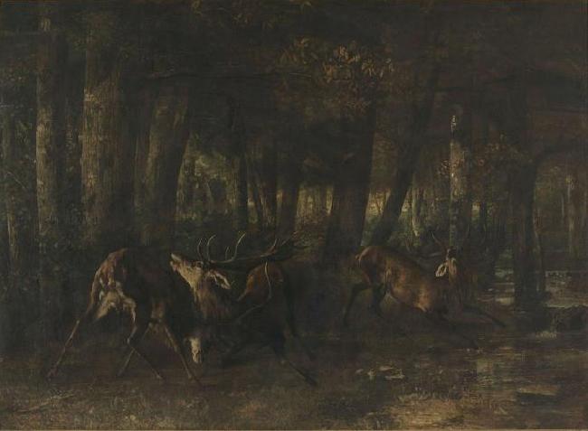 Gustave Courbet Spring Rut The Battle of the Stags Germany oil painting art